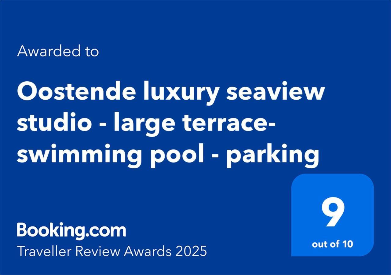 Oostende Luxury Seaview Studio - Large Terrace- Swimming Pool - Parking 外观 照片